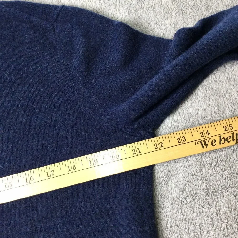 Banana Republic Extra Fine Merino Wool Sweater XL‎ Men's V Neck Blue Pullover